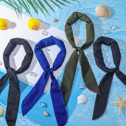 Ice Cooler Scarf Cooling Neck Wraps Cooling Bandana Cooling Headbands for Men Women Neck Cooling Wraps Bandanas for Summer (12 Pieces,Classic Style) in Saudi Arabia