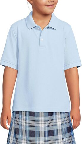 LANDS 'END SCHOOL ARLOW KIDS Shirt Shirt Sleeve Mesh Polo Shirt in Kuwait
