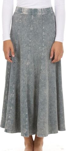 Girls Cotton Stonewash Maxi Panel Skirt in Saudi Arabia