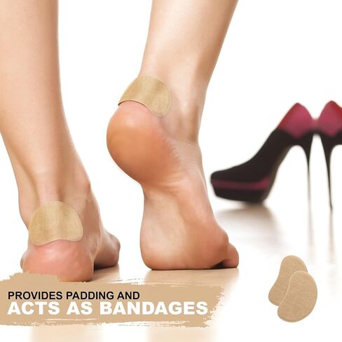 Adhesive Moleskin for Feet - Blister Bandages Precut Kidney Metatarsal Pads - 3" - Callus, Heel, Corns, Blister Prevention, Shoe Friction - 5 pairs (10 Pieces) in Kuwait