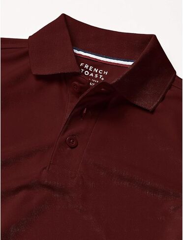 French Toast Boys' Short Sleeve Moisture Wicking Stretch Sport Polo Shirt in Saudi Arabia