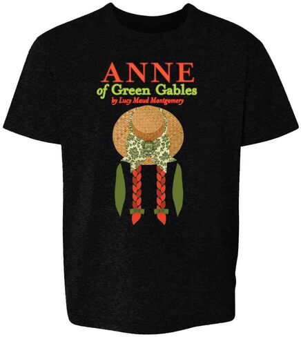 Pop Threads Anne of Green Gables Lucy Maud Montgomery Book Art Youth Kids Girl Boy T-Shirt in Saudi Arabia
