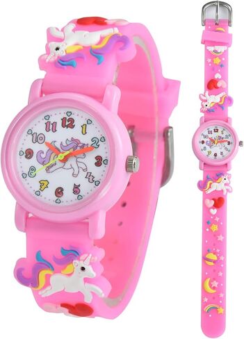 Child's love Kids Waterproof Watch, 3D Cartoon Design, Girls Digital Wristwatch, Ages 3-12 in Kuwait