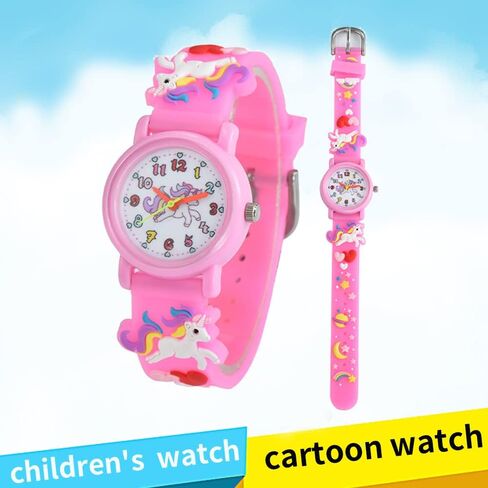 Child's love Kids Waterproof Watch, 3D Cartoon Design, Girls Digital Wristwatch, Ages 3-12 in Kuwait