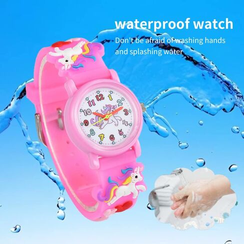 Child's love Kids Waterproof Watch, 3D Cartoon Design, Girls Digital Wristwatch, Ages 3-12 in Kuwait