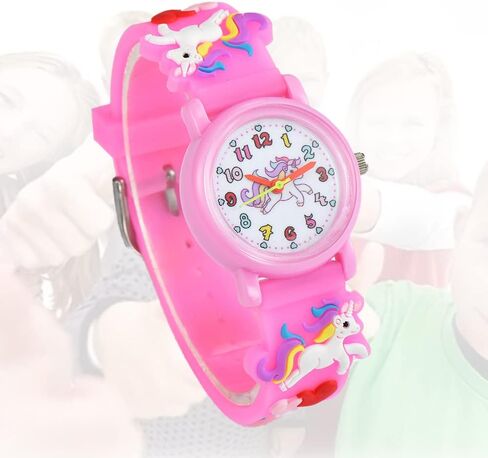 Child's love Kids Waterproof Watch, 3D Cartoon Design, Girls Digital Wristwatch, Ages 3-12 in Kuwait