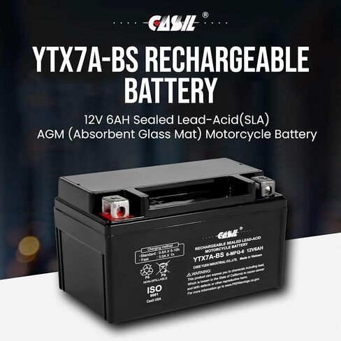 Casil YTX5L-BS - بطارية دراجة نارية قابلة لإعادة الشحن - بديلة لـ CT5L-BS، CTX5L-BS، ES5L-BS، GTX5L-BS، PTX5L-BS - صيانة مجانية in Kuwait