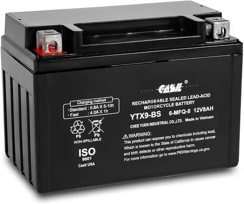 Casil YTX5L-BS - بطارية دراجة نارية قابلة لإعادة الشحن - بديلة لـ CT5L-BS، CTX5L-BS، ES5L-BS، GTX5L-BS، PTX5L-BS - صيانة مجانية in Kuwait