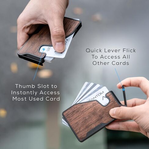 FANTOM X Card Fanning Wallet, RFID Aluminum Card Holder, Carbon, Extra Slim Size Holds 4-7 Cards (Carbon Fiber, Extra Slim 4-7) in Saudi Arabia