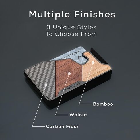 FANTOM X Card Fanning Wallet, RFID Aluminum Card Holder, Carbon, Extra Slim Size Holds 4-7 Cards (Carbon Fiber, Extra Slim 4-7) in Saudi Arabia