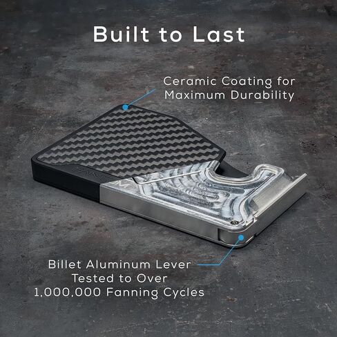 FANTOM X Card Fanning Wallet, RFID Aluminum Card Holder, Carbon, Extra Slim Size Holds 4-7 Cards (Carbon Fiber, Extra Slim 4-7) in Saudi Arabia