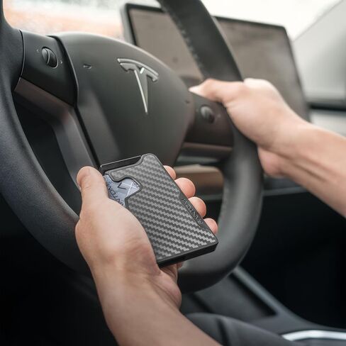 FANTOM X Card Fanning Wallet, RFID Aluminum Card Holder, Carbon, Extra Slim Size Holds 4-7 Cards (Carbon Fiber, Extra Slim 4-7) in Saudi Arabia