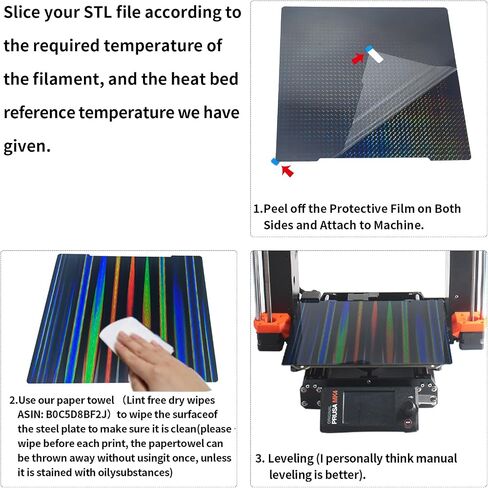 3D Printer Platform for Prussa Original I3 MK3 MK3S MK3S+ MK4 253.8x241mm: Powder-Texture PEI PET Build Plate Fit for 3D Printing Project Spring Steel Sheet Removable and Flexible Bczamd in Saudi Arabia