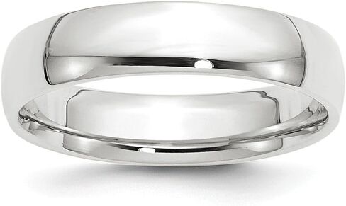 Solid 10k White Gold 5mm Comfort Fit Wedding Band in Saudi Arabia