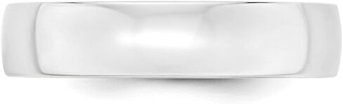 Solid 10k White Gold 5mm Comfort Fit Wedding Band in Saudi Arabia