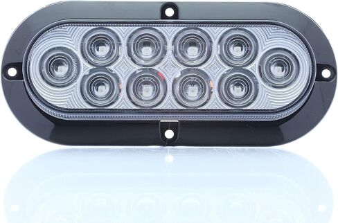 Optronics STL88RCPGP Clear Lens with Red Diodes 6" Oval Sealed LED Light for Surface Mount in Saudi Arabia