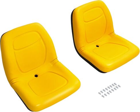 KUAFU Pair Tractor Seat Compatible with John Deere Gator 4X2HPX 4X4HPX XUV 620i XUV 850D F735 F725 F710 Replacement for VG11696 2PCS Plastic Yellow (PU) in Kuwait