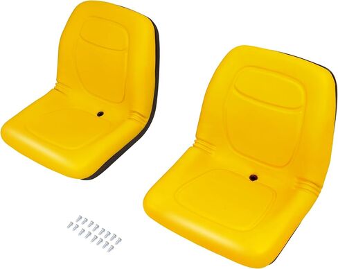 KUAFU Pair Tractor Seat Compatible with John Deere Gator 4X2HPX 4X4HPX XUV 620i XUV 850D F735 F725 F710 Replacement for VG11696 2PCS Plastic Yellow (PU) in Kuwait