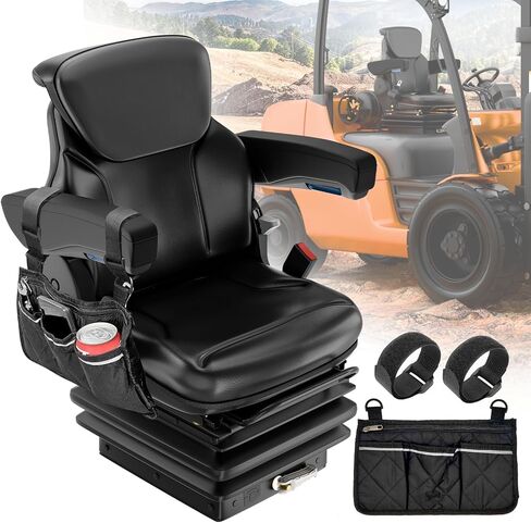 Universal Tractor Seat, Lawn Mower and Forklift Seat with Suspension Bag, Safety Design, Strong Protective Performance, High Durability for Zero Turn Mower, Skid Loader, Backhoe, Dozer, Telehandler in Saudi Arabia