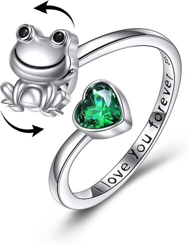 POPLYKE Panda Ring 925 Sterling Silver Panda Adjustable Open Rings Panda Jewelry Gifts for Women Girls Size 7 in Saudi Arabia