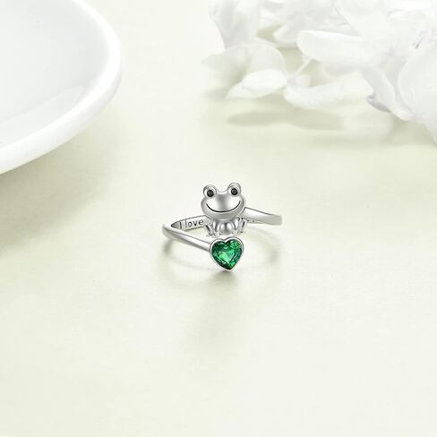 POPLYKE Panda Ring 925 Sterling Silver Panda Adjustable Open Rings Panda Jewelry Gifts for Women Girls Size 7 in Saudi Arabia