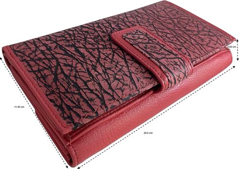 Baroncelli Leather Wallets For Women Size Large (red plain big) in Kuwait