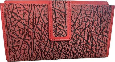 Baroncelli Leather Wallets For Women Size Large (red plain big) in Kuwait