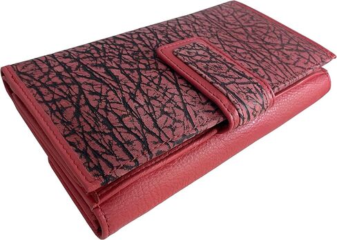 Baroncelli Leather Wallets For Women Size Large (red plain big) in Kuwait
