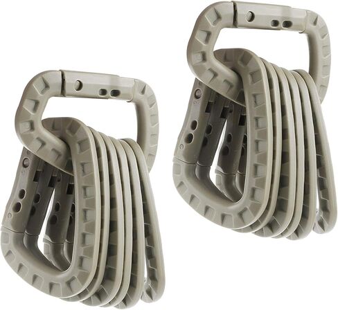 12 حزمة Carabiners التكتيكية المفاتيح D خواتم الربيع المفاجئة والعتاد كليب فائدة السنانير ظهره مشبك معلق السفر للتخييم in Kuwait