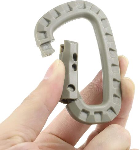 12 حزمة Carabiners التكتيكية المفاتيح D خواتم الربيع المفاجئة والعتاد كليب فائدة السنانير ظهره مشبك معلق السفر للتخييم in Kuwait