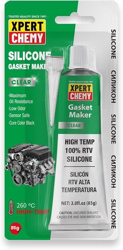 RTV Silicone Gasket Maker, High Temp Silicone Sealant for Automotive, Anti-Freeze RTV Resist Oil for Bonding Internal Combustion, Steam Turbines, Engines, Gearboxes, Pumps, Black in Saudi Arabia
