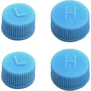 Car A/C Valve Core Caps, R134a Air Conditioning System Repairing Seal Kit, Leakproof High and Low Side Pressure A/C Caps, Automotive Air Conditioning Valve Cap Replacement Set (4PCS) in Kuwait