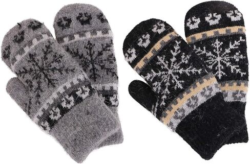 Arctic Paw Women's Snowflake Winter Knit Mittens - Set of 2 Paris in Kuwait