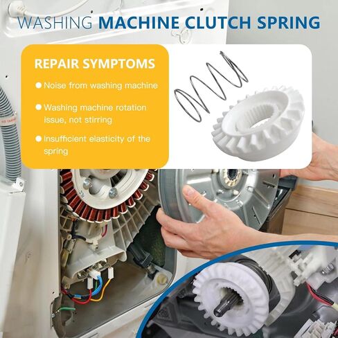 2025 Upgraded WH05X24185 Washer Clutch & WH01X24434 Washer Spring Repair Parts Fits for Hotpoint Washer HTW240ASK6WS HTW265ASW0WW HTW200ASK0WW HTW240ASK2WS HTW240ASK5WS in Saudi Arabia