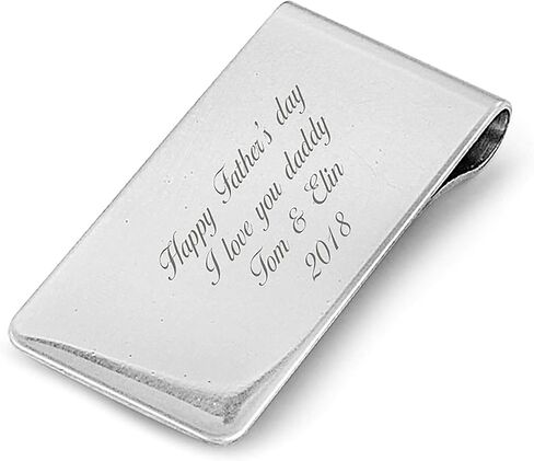 Custom Personalized Laser Engraved Stainless Steel Money Clip, For Dad, Husband, Friend, Grandpa,and mom boyfriend in Kuwait