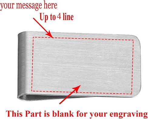 Custom Personalized Laser Engraved Stainless Steel Money Clip, For Dad, Husband, Friend, Grandpa,and mom boyfriend in Kuwait
