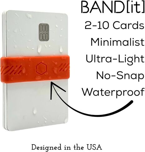 محفظة الحد الأدنى - شريط أموال نحيف EDC للبطاقات والنقد - محفظة الجيب الأمامية البديل - حزام سيليكون مرن (لافندر) in Kuwait