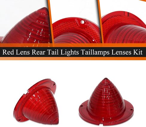 ADIIL 2PCS Rear Red Lens Tail Light Lamp Kit For 1960 1961 Chevrolet Bel Air/Biscayne/Nomad/El Camino & Impala in Saudi Arabia
