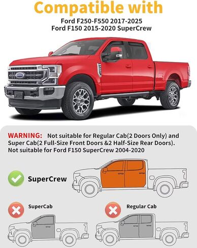 in-Channel Window Rain Guards Fit for Chevy Silverado/GMC Sierra 2500HD 3500HD 2020-2025 Crew Cab Extra Durable Window Visors Window Deflectors Vent Shades Car Accessories-4 pcs 2-Q12 in Kuwait