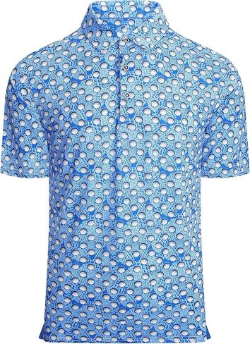 SAMERM Golf Shirts for Men Super Stretch Jacquard Dry Fit Golf Polo Moisture Wicking Short Sleeve Polo Shirts for Men in Kuwait