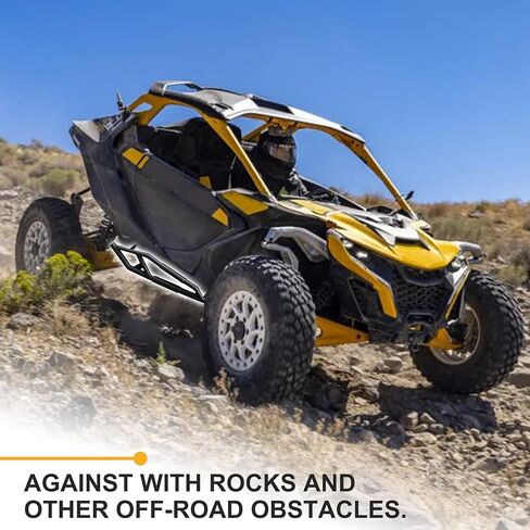 Kewisauto Rock Sliders for Can Am Maverick R 2024+ ، الجانبي الجانبي للحماية من الإطار الجانبي خطوات Nerf Bars Sliders Rock Rock for Can Maverick R X RS 2024+ - أبواب ، استبدل #715007170 in Kuwait