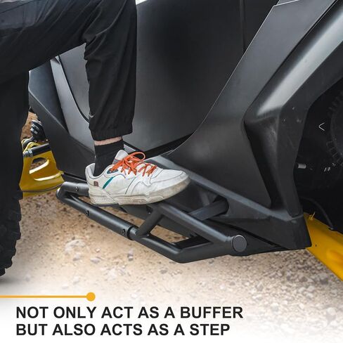 Kewisauto Rock Sliders for Can Am Maverick R 2024+ ، الجانبي الجانبي للحماية من الإطار الجانبي خطوات Nerf Bars Sliders Rock Rock for Can Maverick R X RS 2024+ - أبواب ، استبدل #715007170 in Kuwait