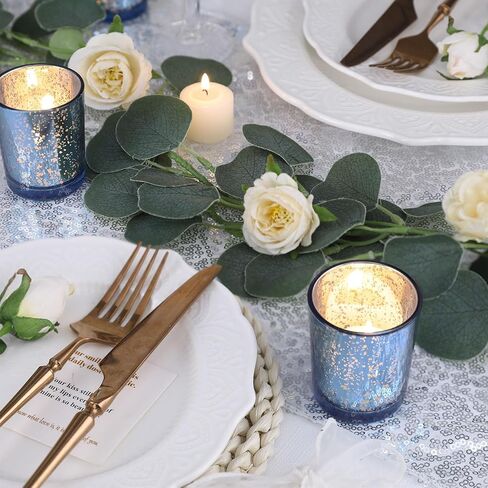 شايات الشاي الذهب شموع حاملي لحفلات الزفاف المركزية ، حاملي الشموع النذرية لحفلات الزفاف منزل الزفاف ، الطاولة - ناخب الزئبق الزئبق ، 24 ٪ in Kuwait