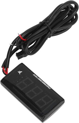 Zjchao دراجة نارية درجة حرارة شاشة LCD رقيقة شاشة ABS HOCKER درجة حرارة العداد DC12V ركوب في الهواء الطلق Universal (الأخضر) in Kuwait