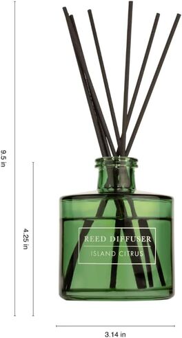 Diffuser Bellevue ، 6 Fl Oz Glass Punduser ، العطور شديدة التركيز مع الزيوت الأساسية ، العطور المنزلية ، الرائحة: البياضات الزرقاء in Kuwait