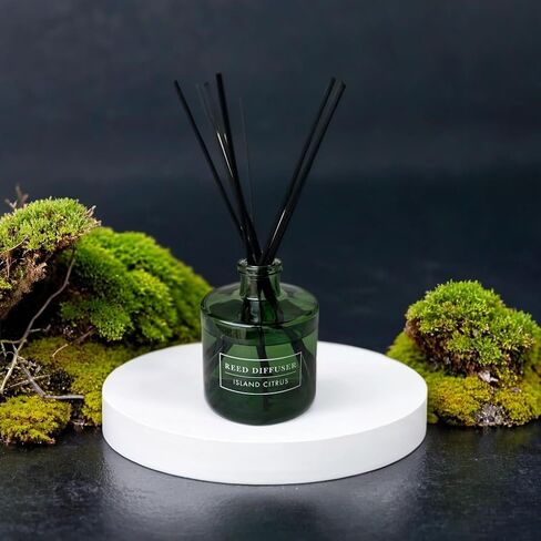 Diffuser Bellevue ، 6 Fl Oz Glass Punduser ، العطور شديدة التركيز مع الزيوت الأساسية ، العطور المنزلية ، الرائحة: البياضات الزرقاء in Kuwait