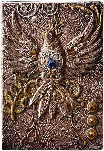 Futhark DND Notebook/Journal - 200 Pages with 3D Bronze Dragon Embossed Faux Leather Cover with Pen and Pen Holder - Ideal for Dungeons & Dragons/D&D. Great RPG Accessories Gift for DM & Players in Saudi Arabia