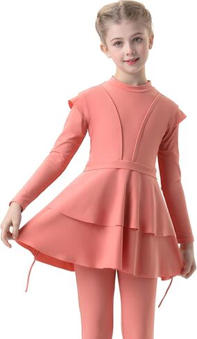 3PCS Girls Bathing Suit Rash Guard Burkini Swimsuits Kids Modest Muslim Swimwear Long Sleeve in Saudi Arabia