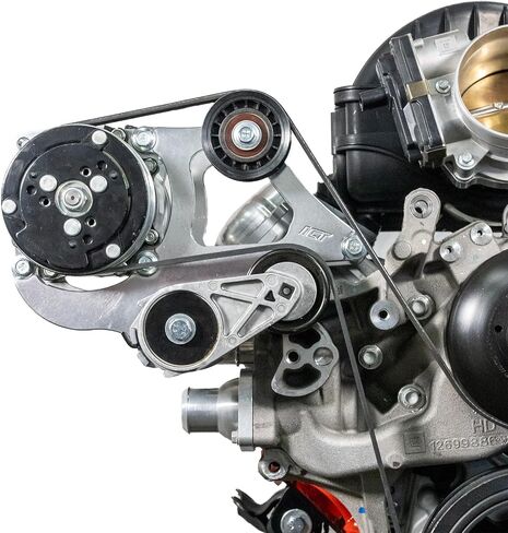 ICT Billet LT Truck - Sanden 508 A/C Air Conditioner Compressor Bracket Kit AC Compatible with SUV LT Truck L82 L83 L84 L86 L87 Designed & Manufactured in the USA 551474-LT-3, Natural in Saudi Arabia
