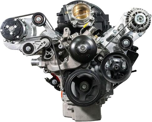 ICT Billet LT Truck - Sanden 508 A/C Air Conditioner Compressor Bracket Kit AC Compatible with SUV LT Truck L82 L83 L84 L86 L87 Designed & Manufactured in the USA 551474-LT-3, Natural in Saudi Arabia